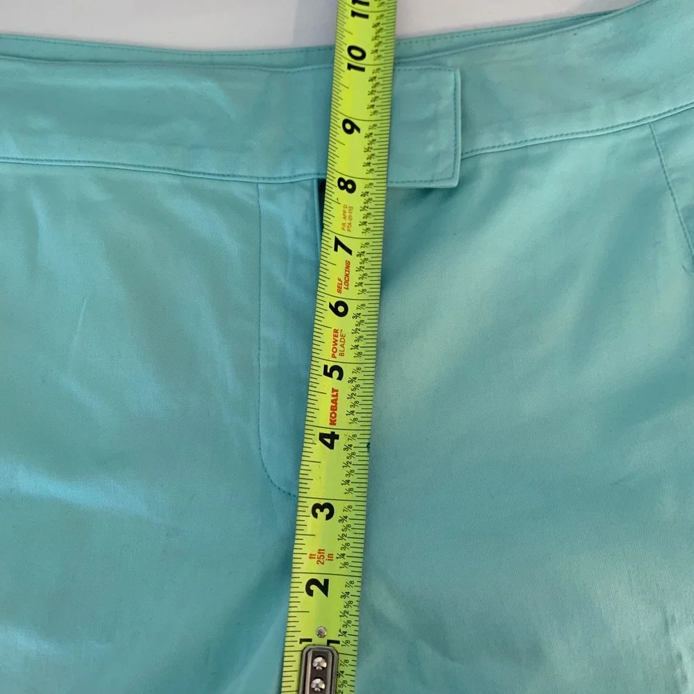 Nike Golf Shorts Women 8 Turquoise Dri-FIT Flat Front Active Golfcore Athletic